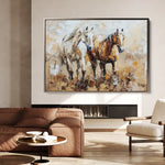 Horses 246 Canvas Art 90 x 60 cm / Stretched on hidden frame
