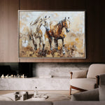 Horses 246 Canvas Art 90 x 60 cm / Stretched on hidden frame