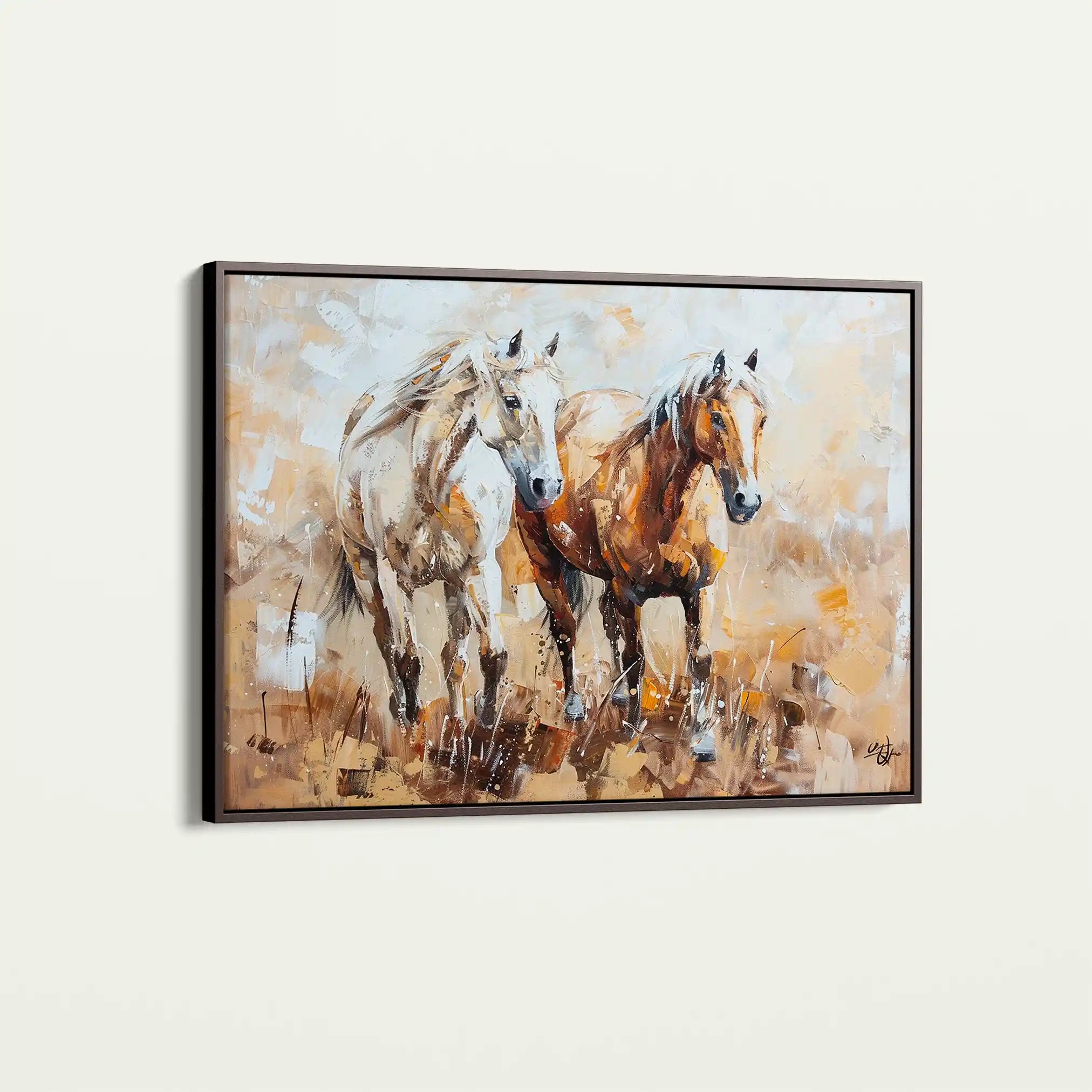 Horses 246 Canvas Art 90 x 60 cm / Stretched on hidden frame