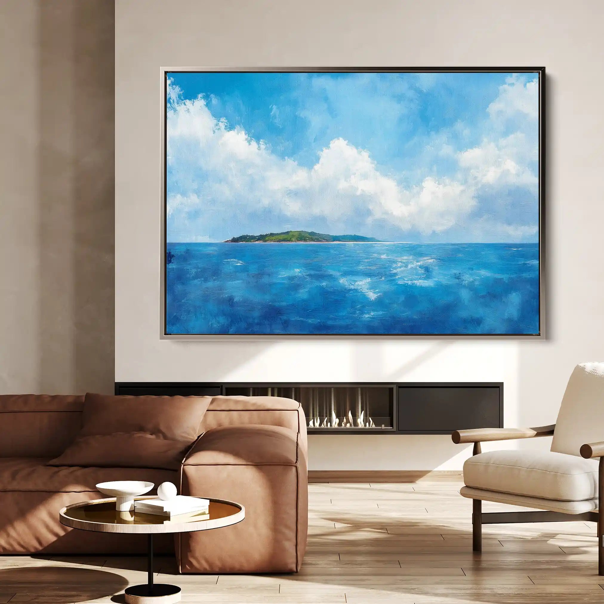 Landscape 246 Canvas Art 90 x 60 cm / Stretched on hidden frame