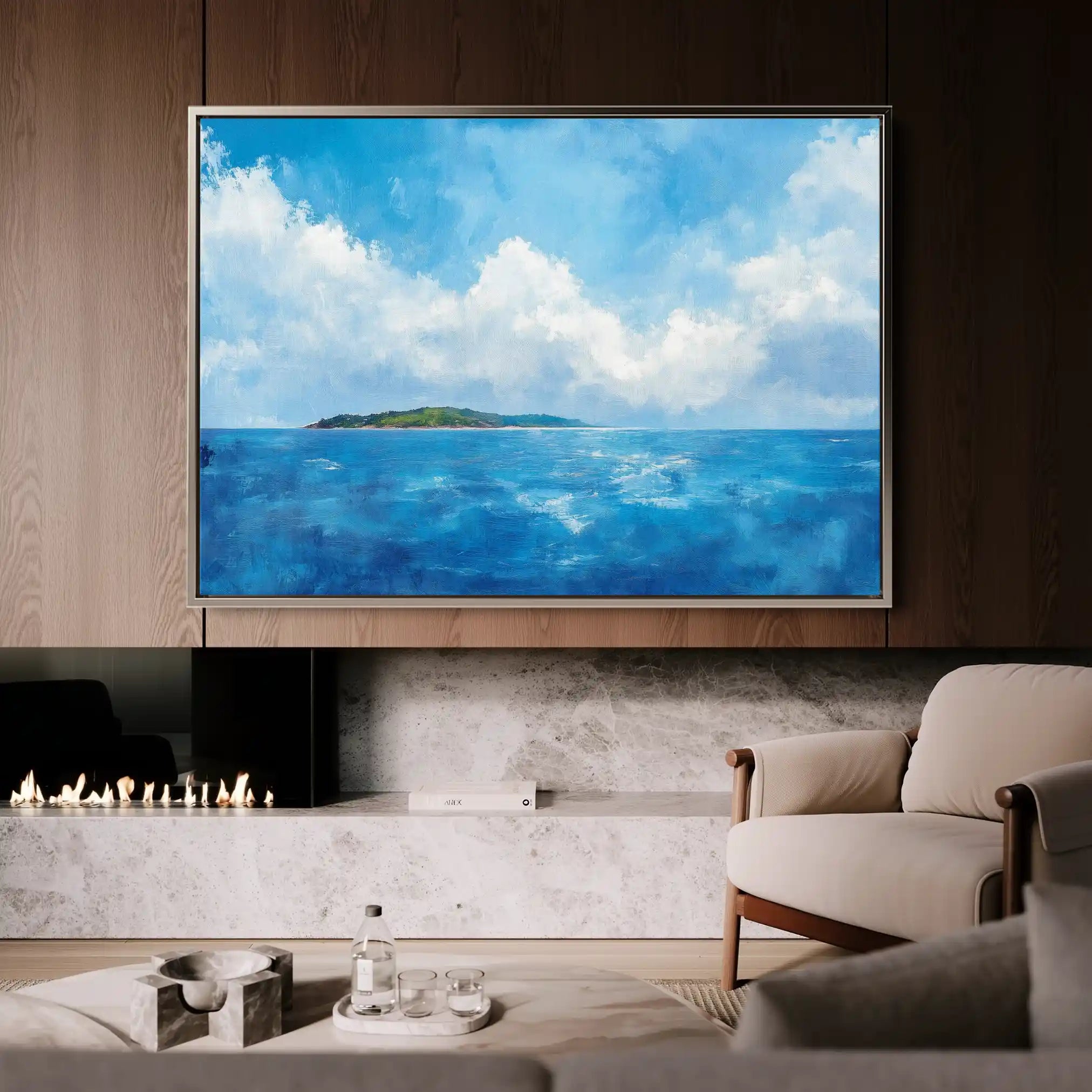 Landscape 246 Canvas Art 90 x 60 cm / Stretched on hidden frame