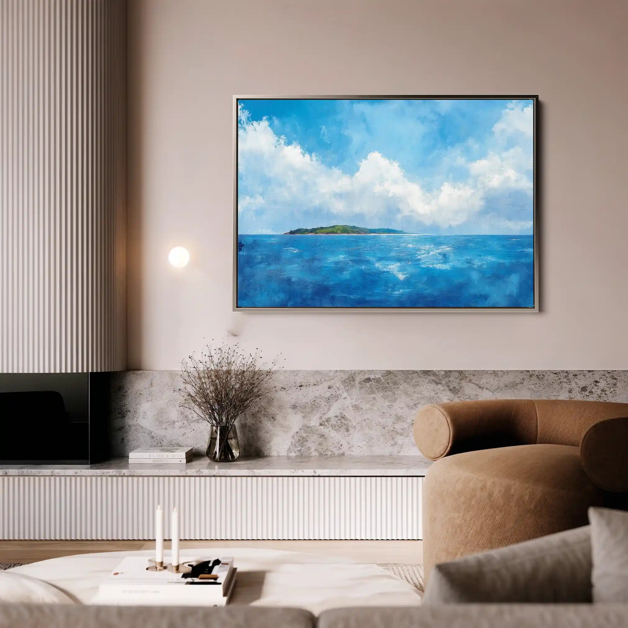Landscape 246 Canvas Art 90 x 60 cm / Stretched on hidden frame