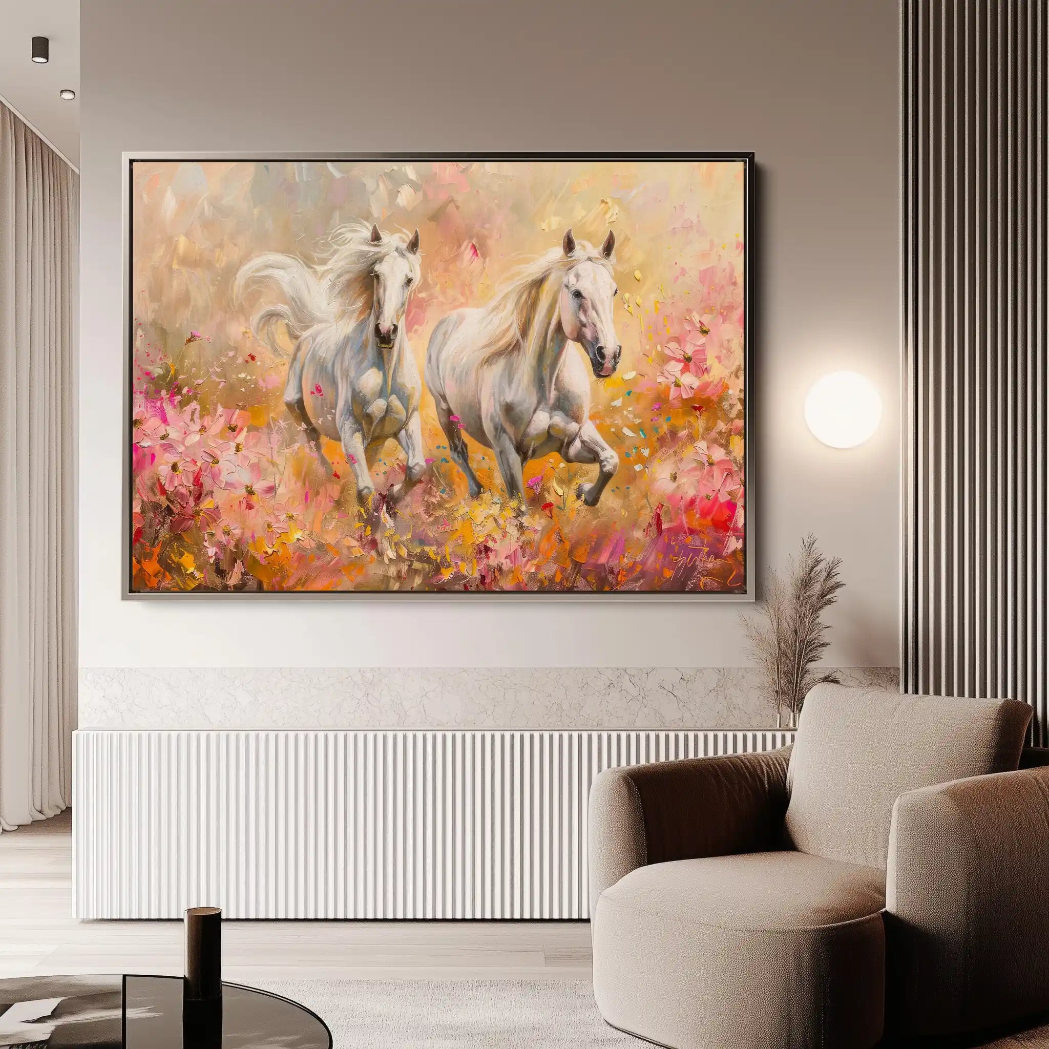 Horses 247 Canvas Art 90 x 60 cm / Stretched on hidden frame