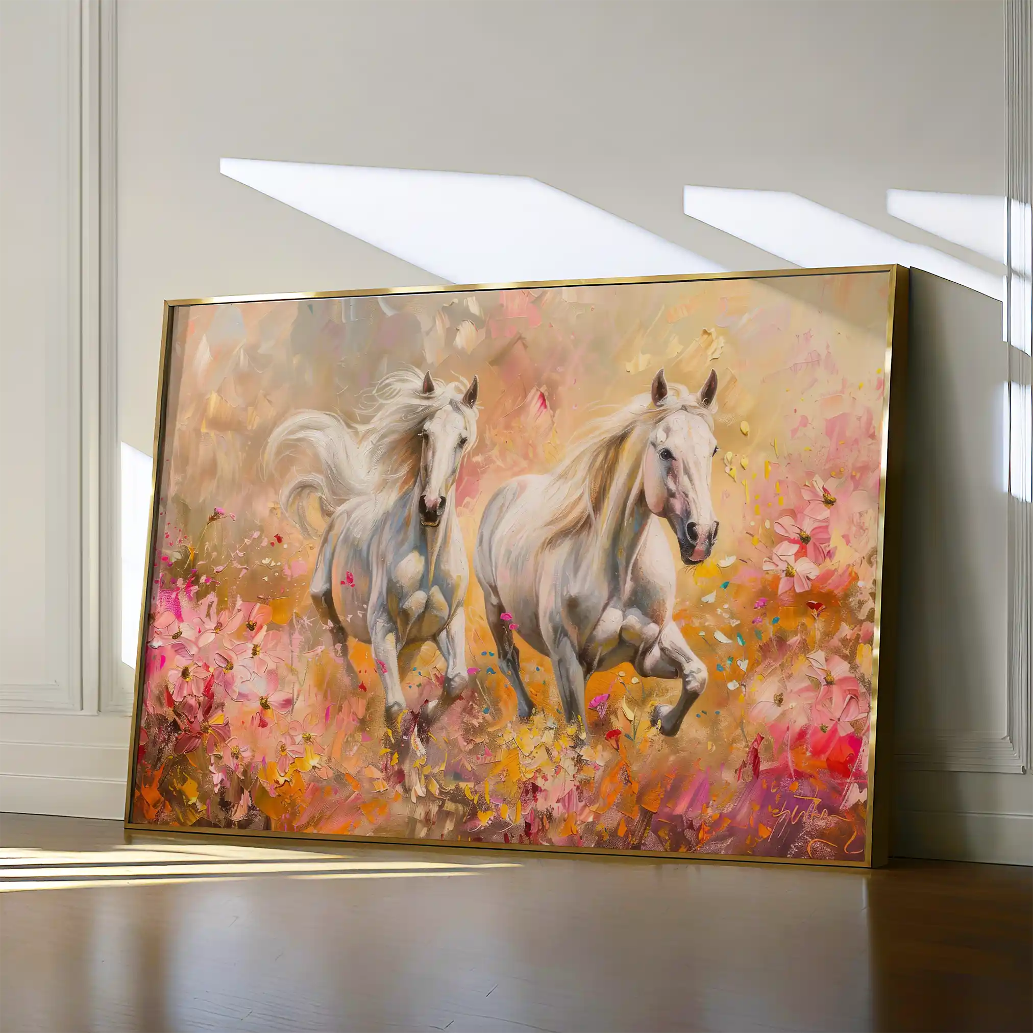 Horses 247 Canvas Art 90 x 60 cm / Stretched on hidden frame