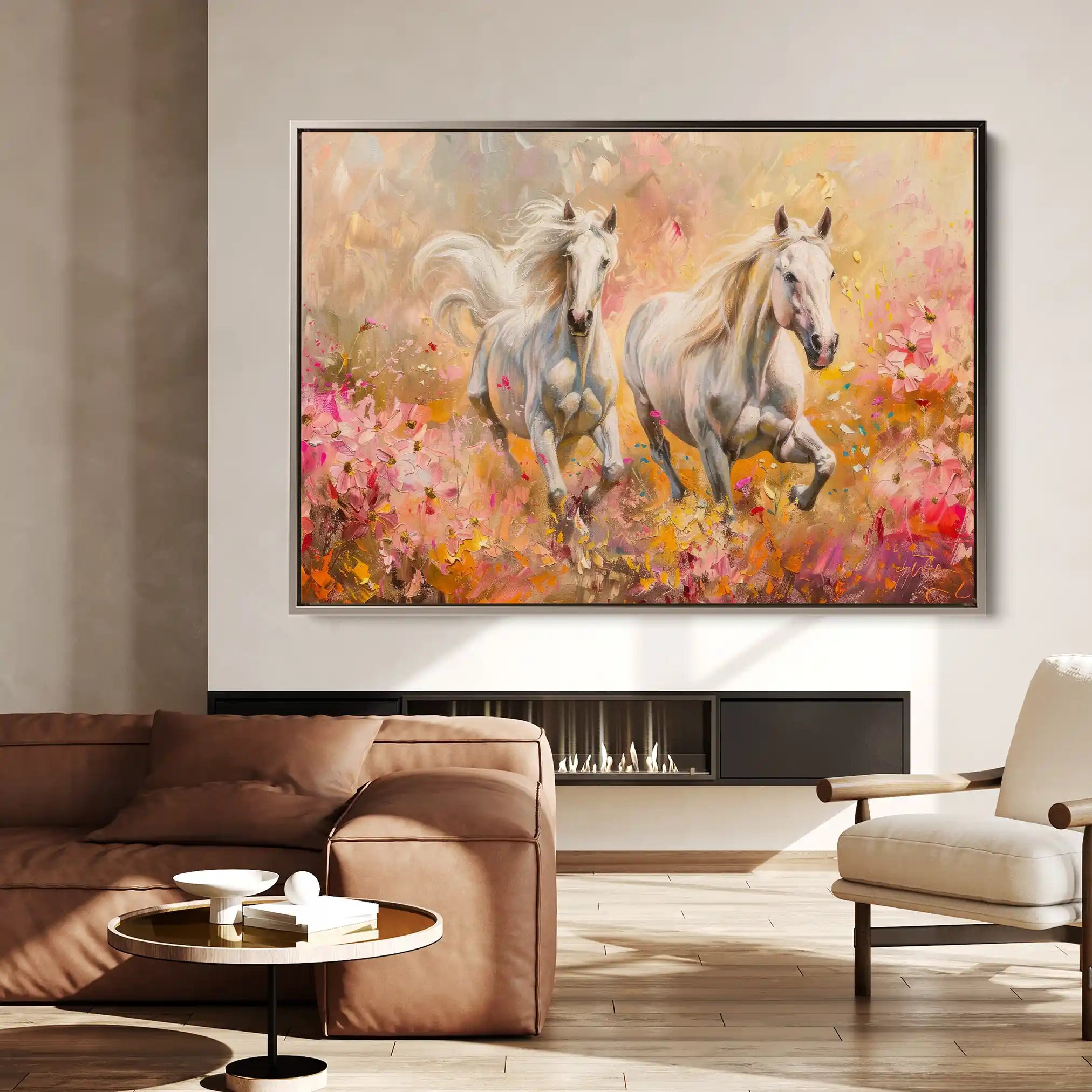 Horses 247 Canvas Art 90 x 60 cm / Stretched on hidden frame