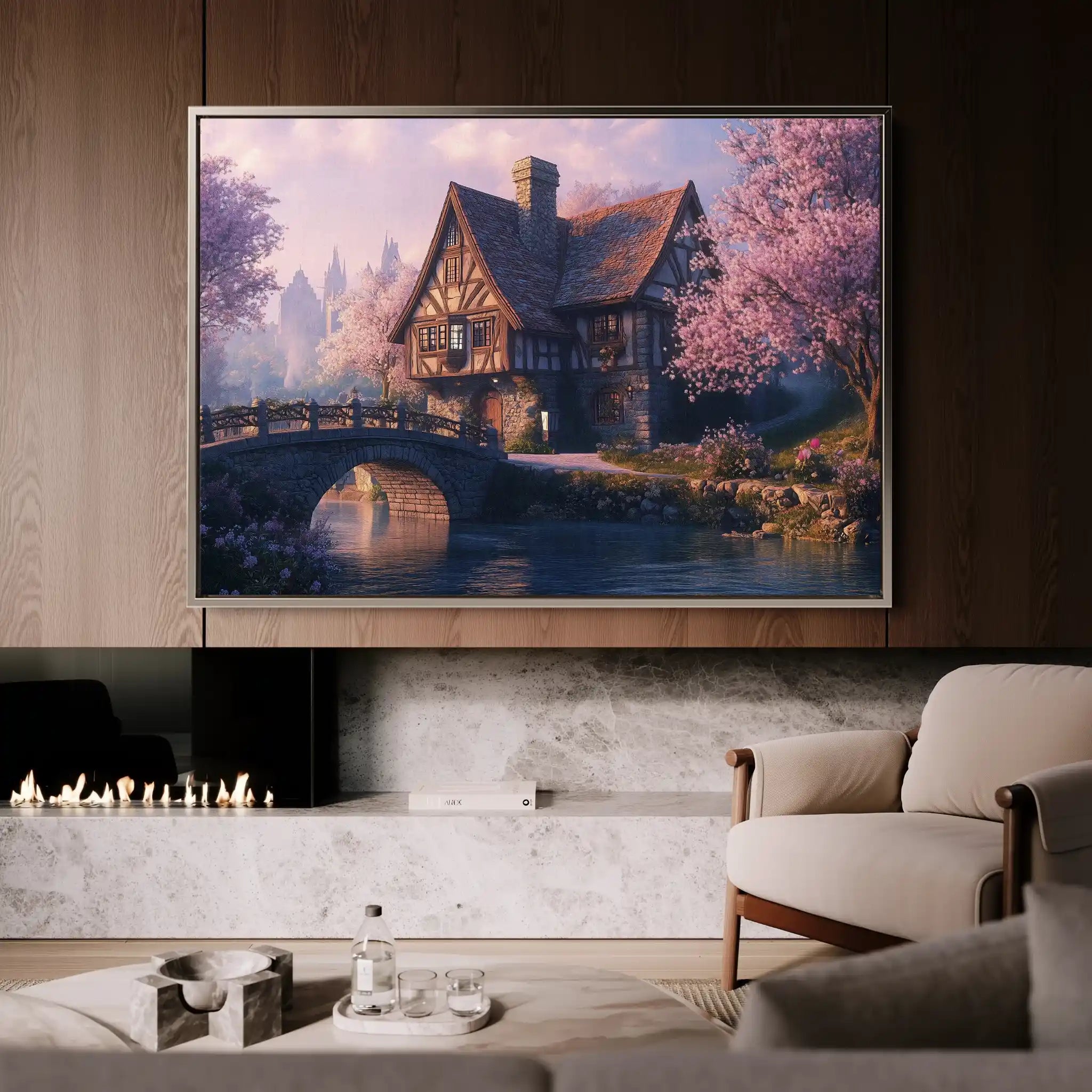 Landscape 247 Canvas Art 90 x 60 cm / Stretched on hidden frame