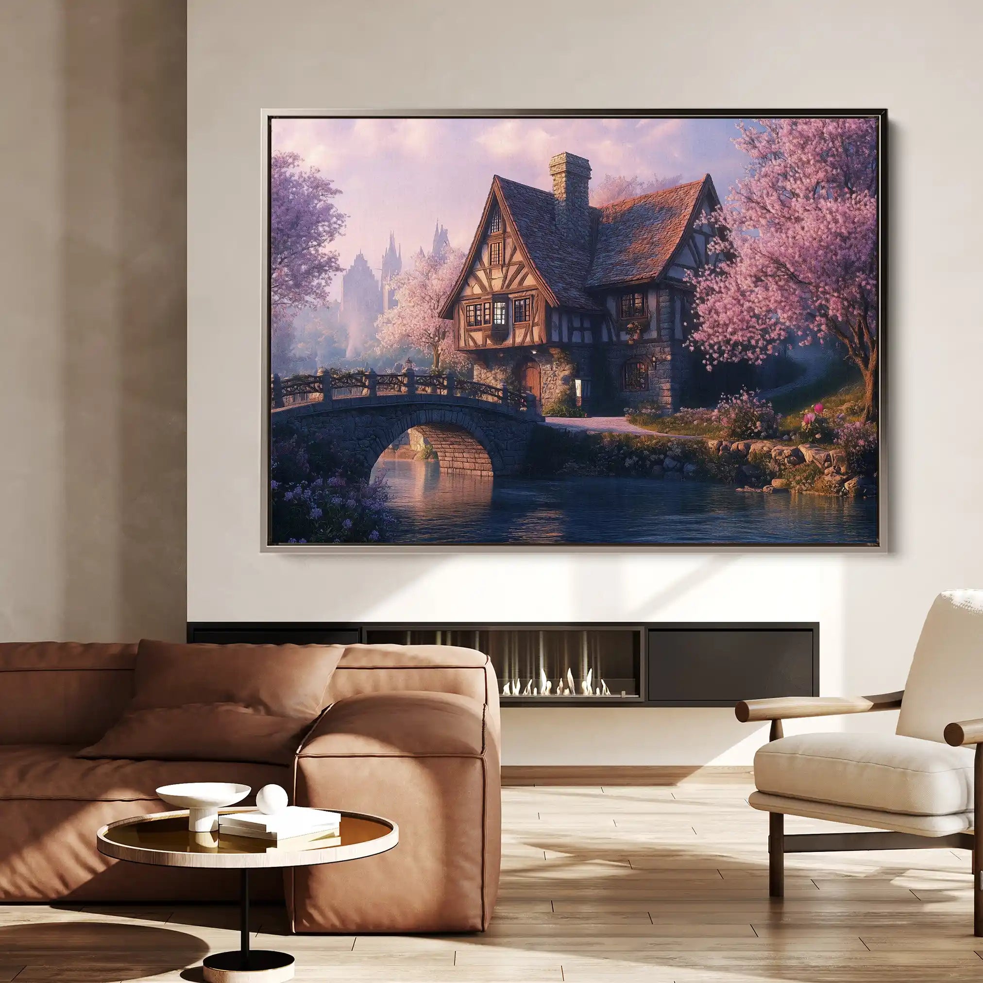 Landscape 247 Canvas Art 90 x 60 cm / Stretched on hidden frame