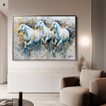 Horses 248 Canvas Art 90 x 60 cm / Stretched on hidden frame