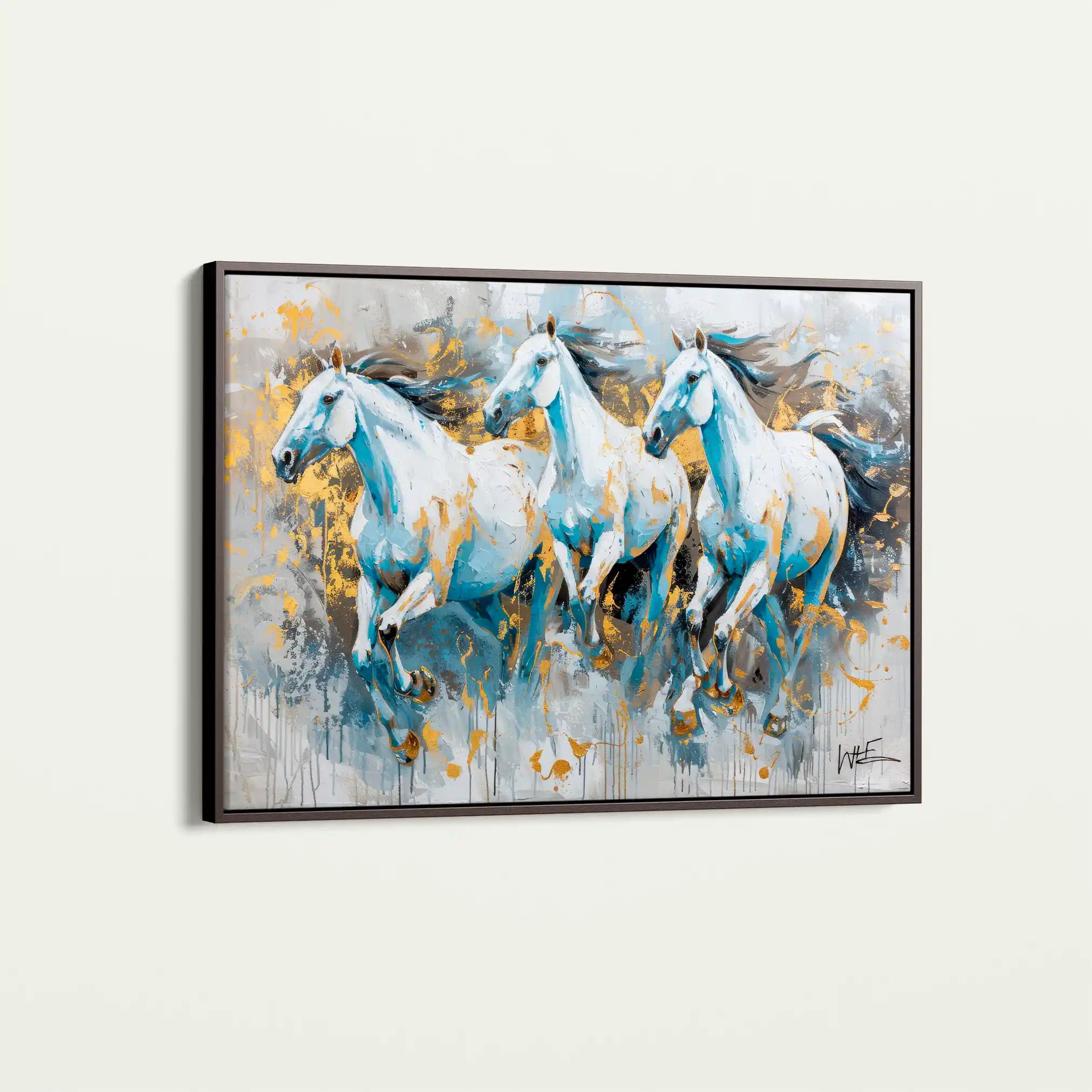 Horses 248 Canvas Art 90 x 60 cm / Stretched on hidden frame