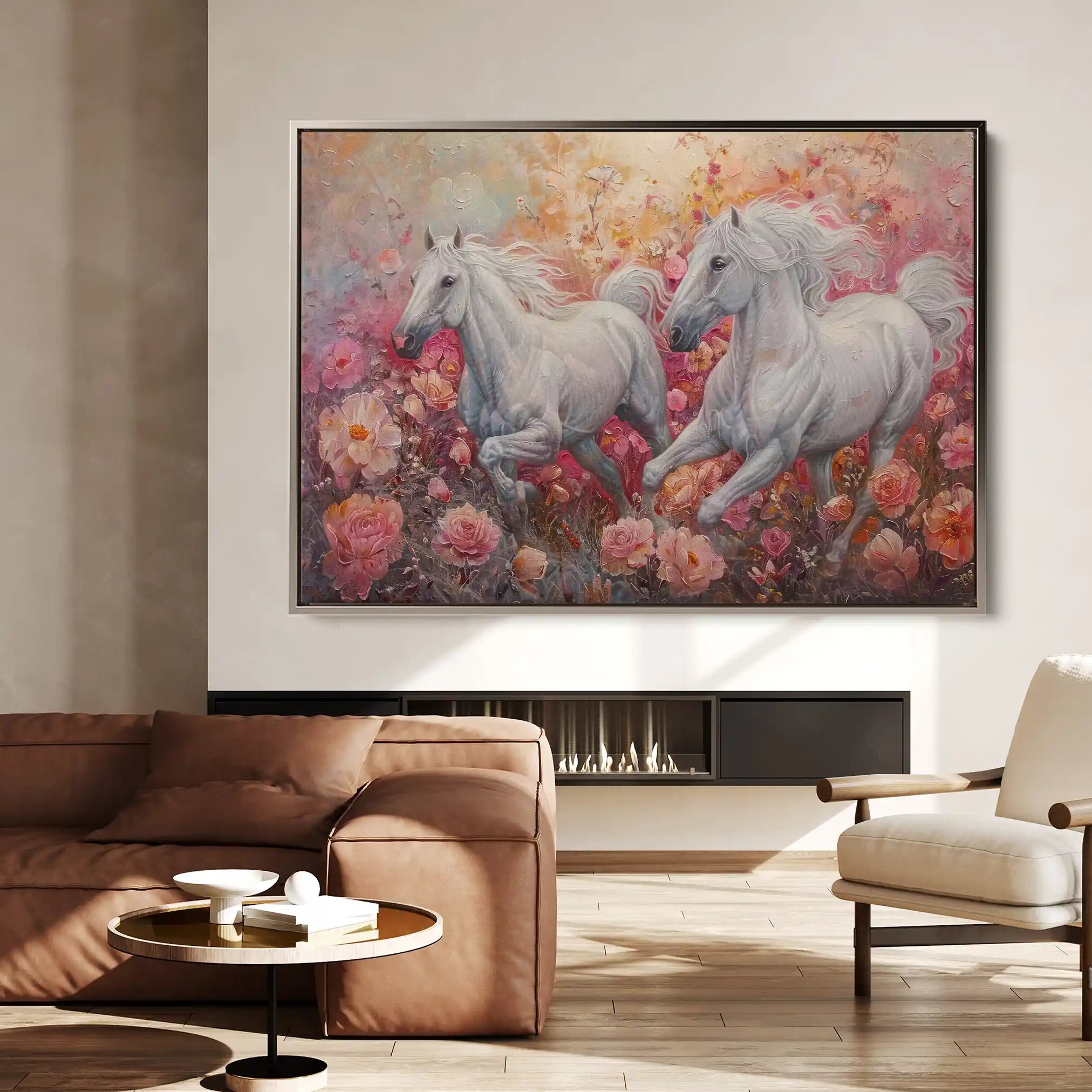 Horses 249 Canvas Art 90 x 60 cm / Stretched on hidden frame