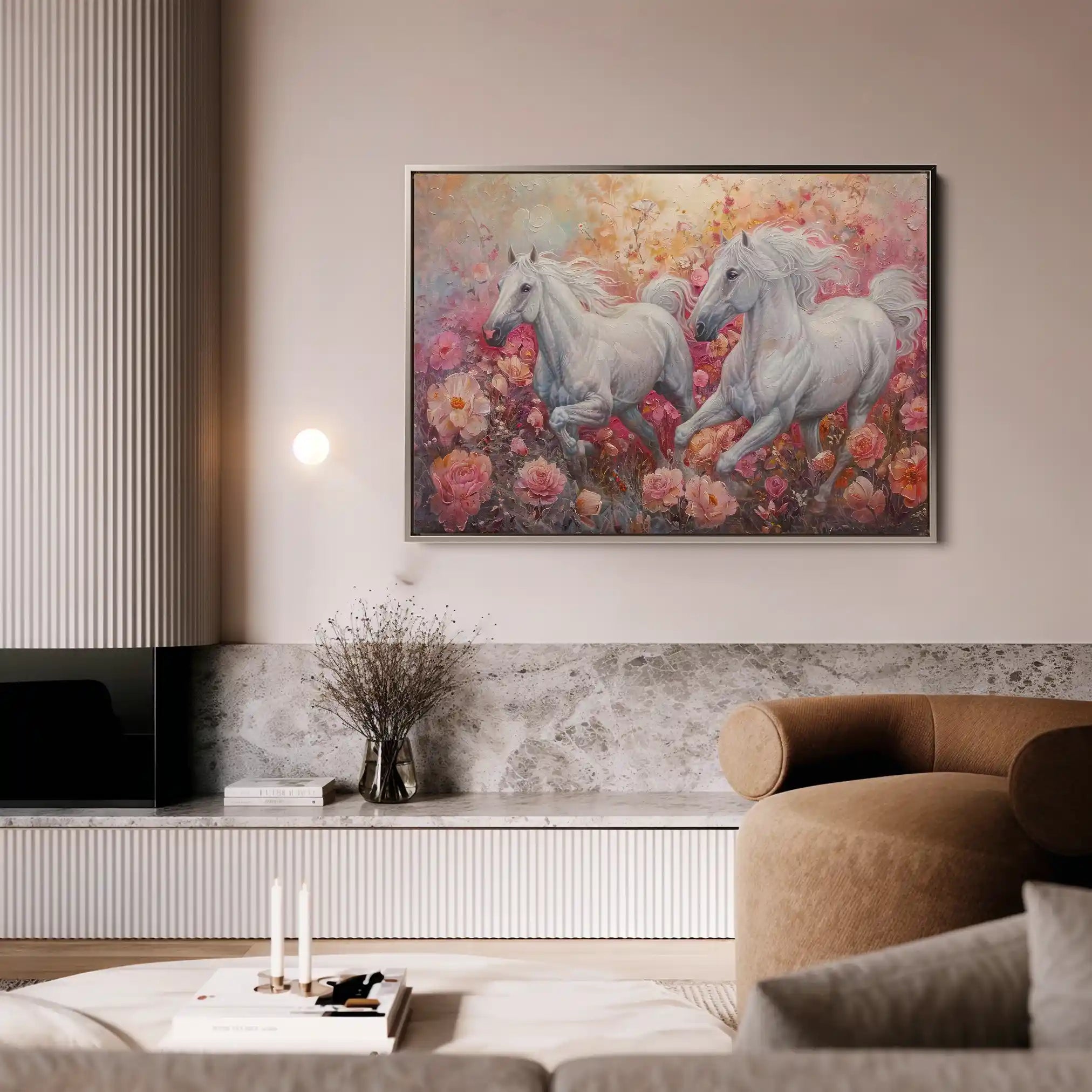 Horses 249 Canvas Art 90 x 60 cm / Stretched on hidden frame