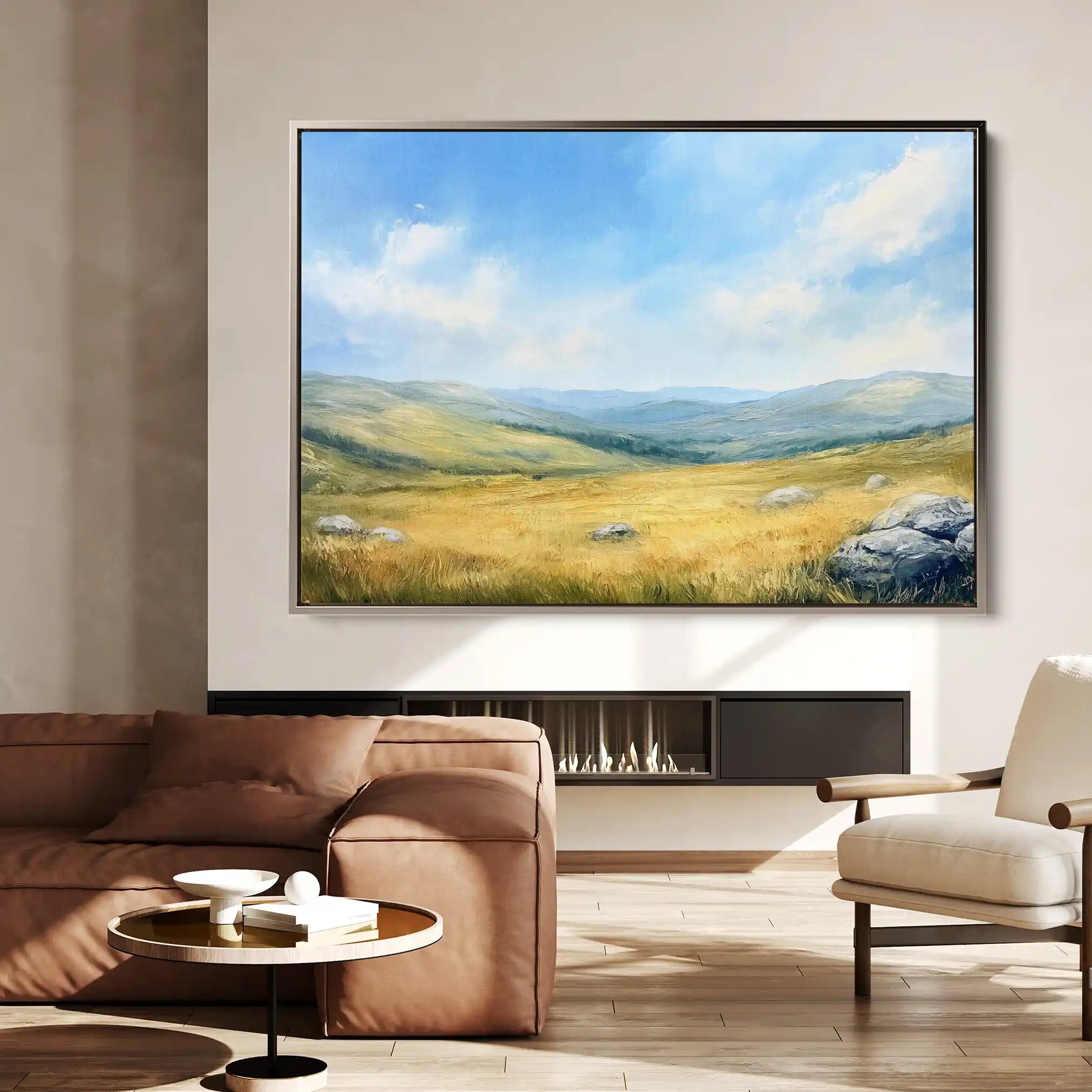 Landscape 249 Canvas Art 90 x 60 cm / Stretched on hidden frame