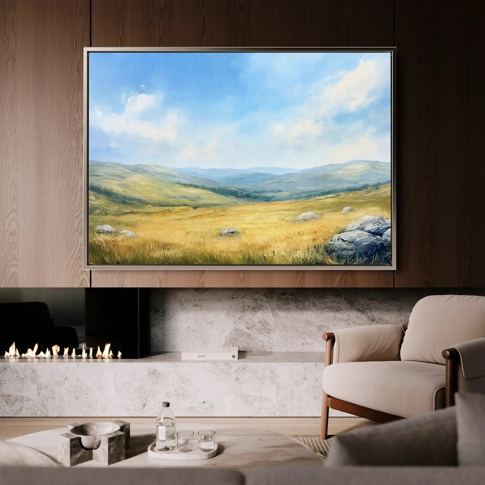 Landscape 249 Canvas Art 90 x 60 cm / Stretched on hidden frame