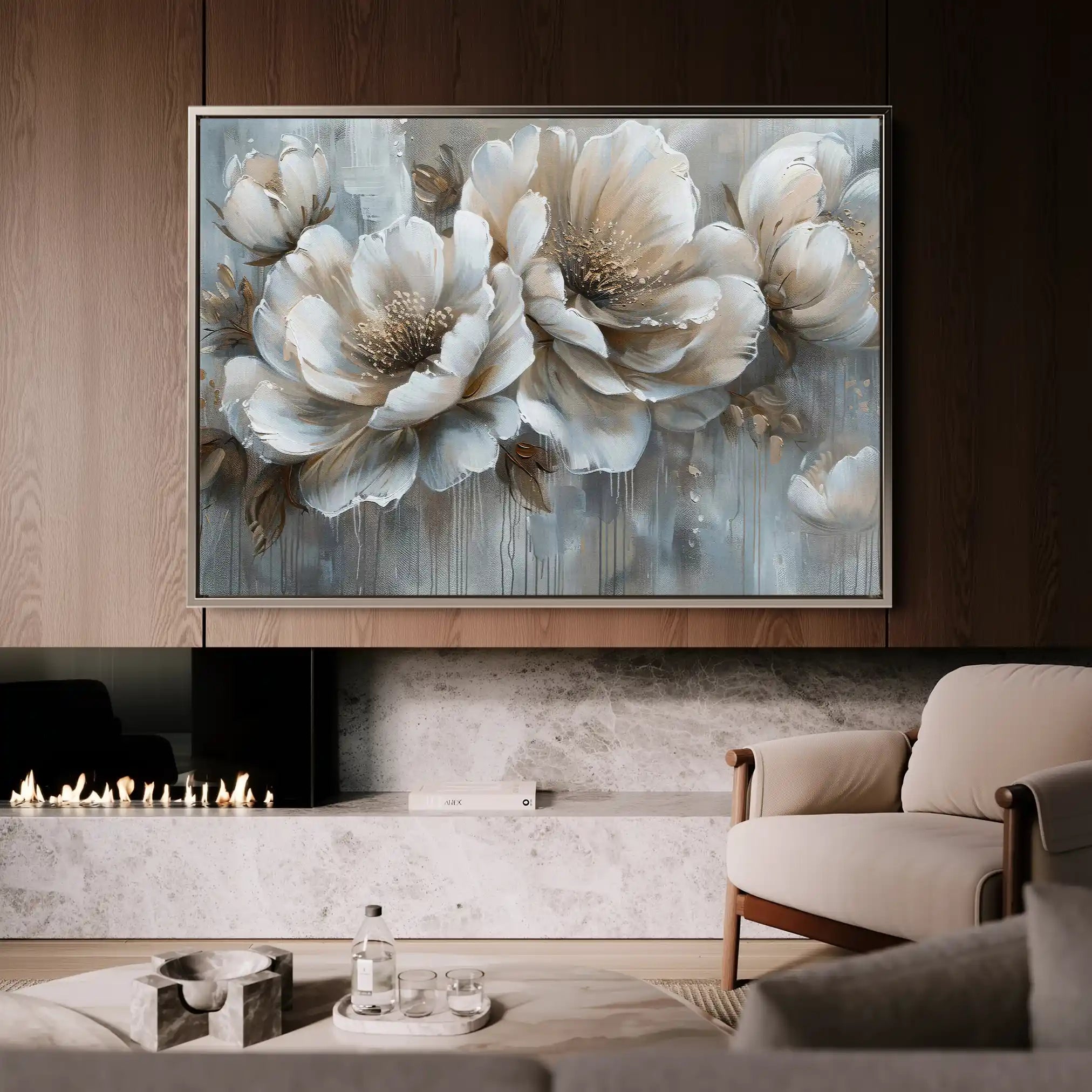 Floral Canvas Wall Art WAD250-F 90 x 60 cm / Stretched on hidden frame