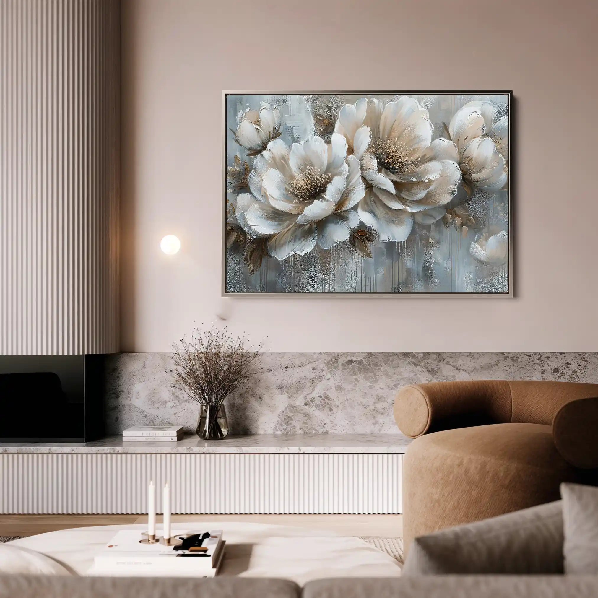 Floral Canvas Wall Art WAD250-F 90 x 60 cm / Stretched on hidden frame