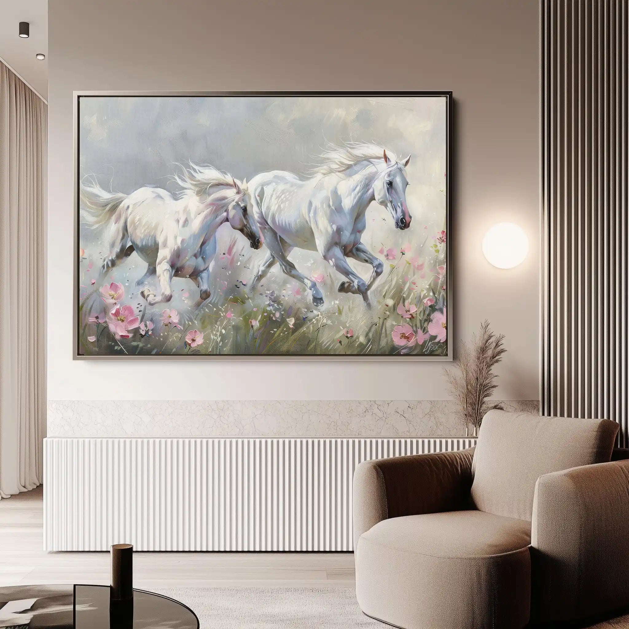 Horses 250 Canvas Art 90 x 60 cm / Stretched on hidden frame