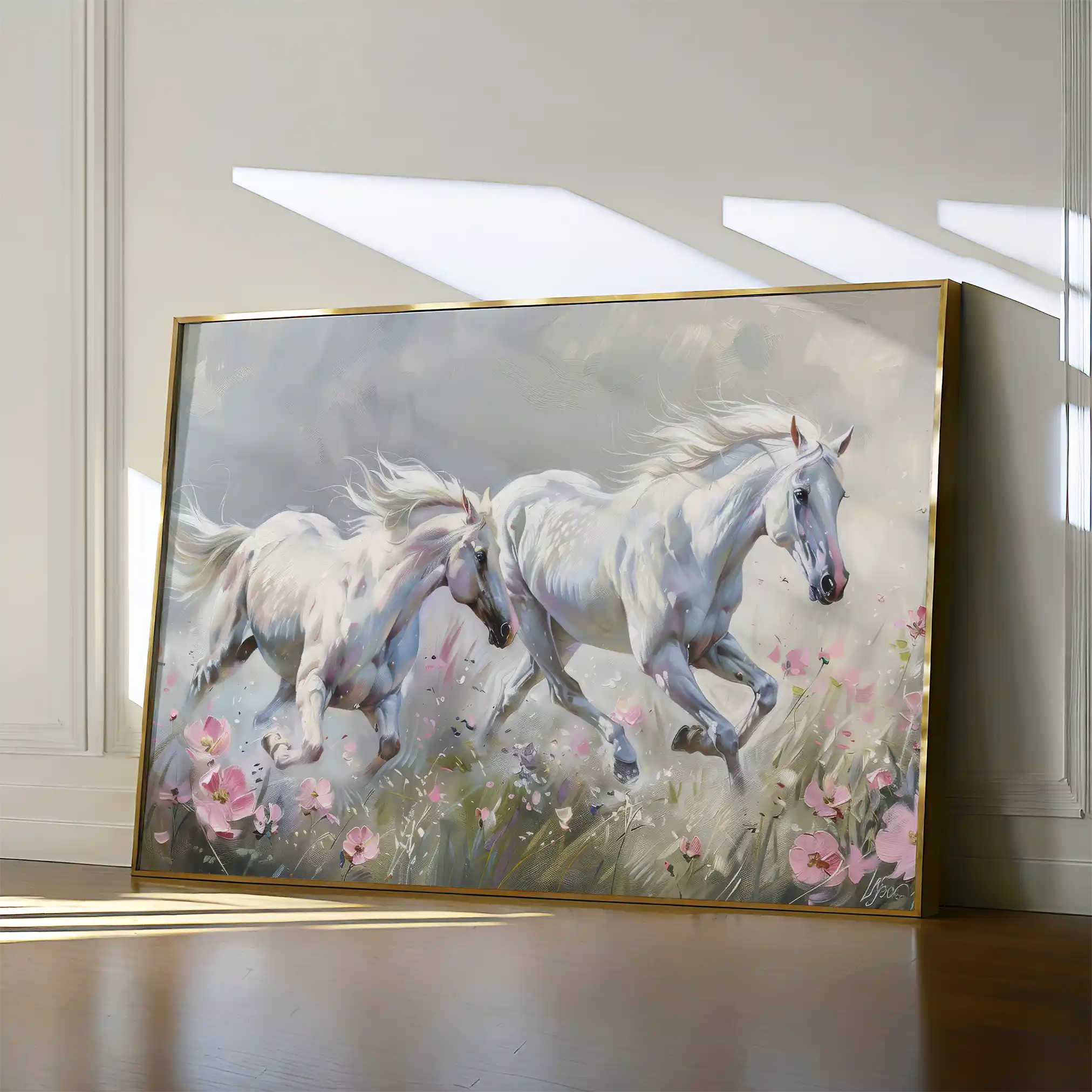 Horses 250 Canvas Art 90 x 60 cm / Stretched on hidden frame