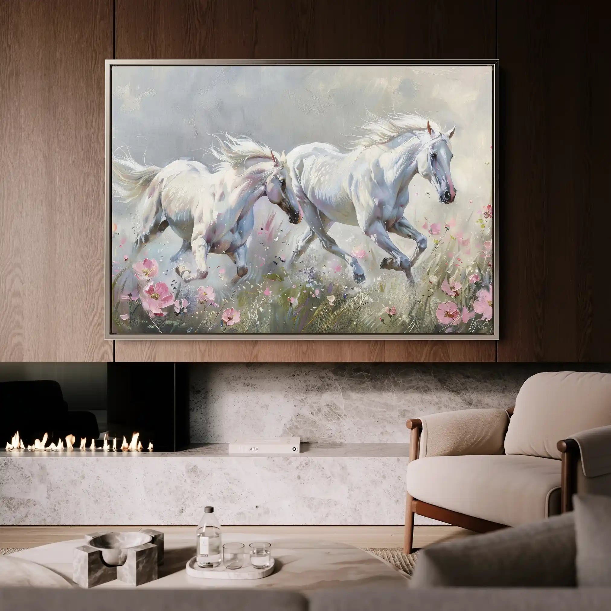 Horses 250 Canvas Art 90 x 60 cm / Stretched on hidden frame