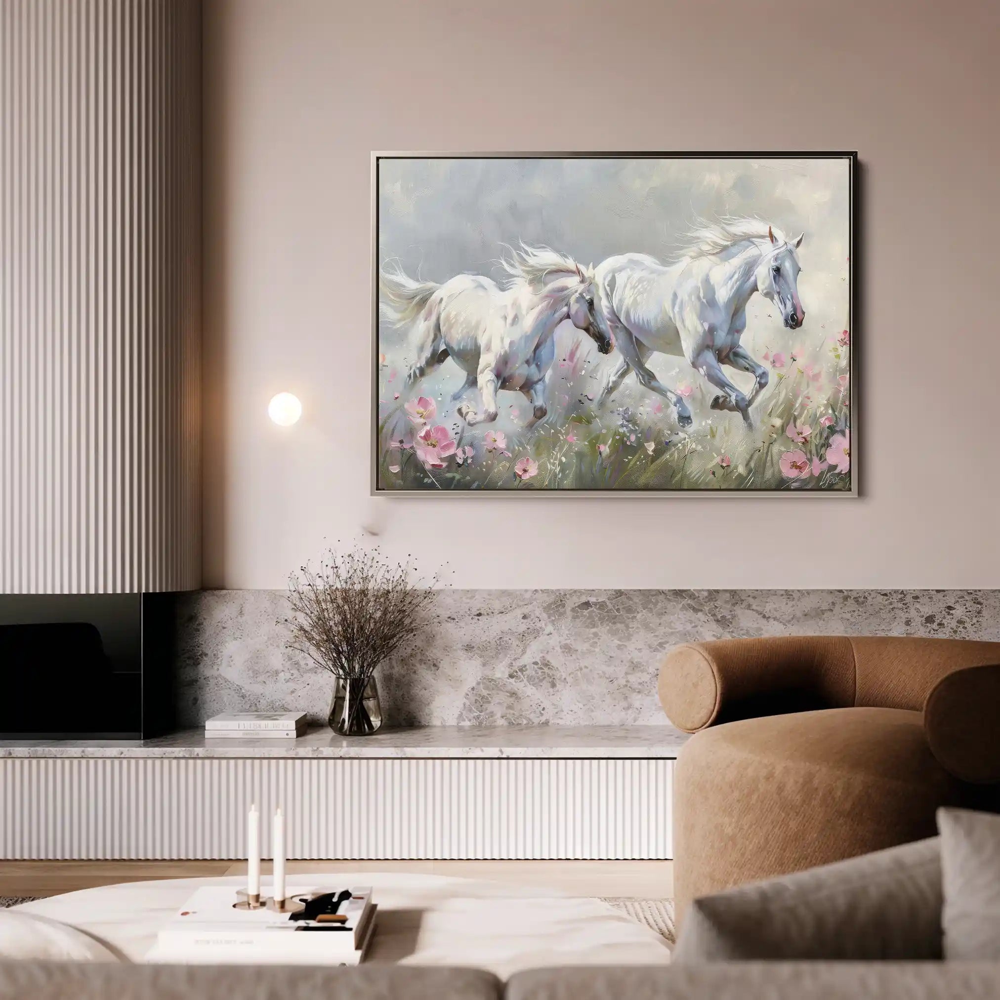Horses 250 Canvas Art 90 x 60 cm / Stretched on hidden frame