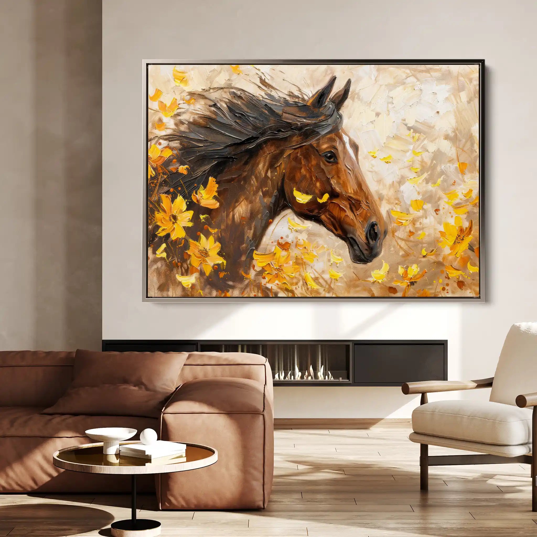 Horses 251 Canvas Art 90 x 60 cm / Stretched on hidden frame