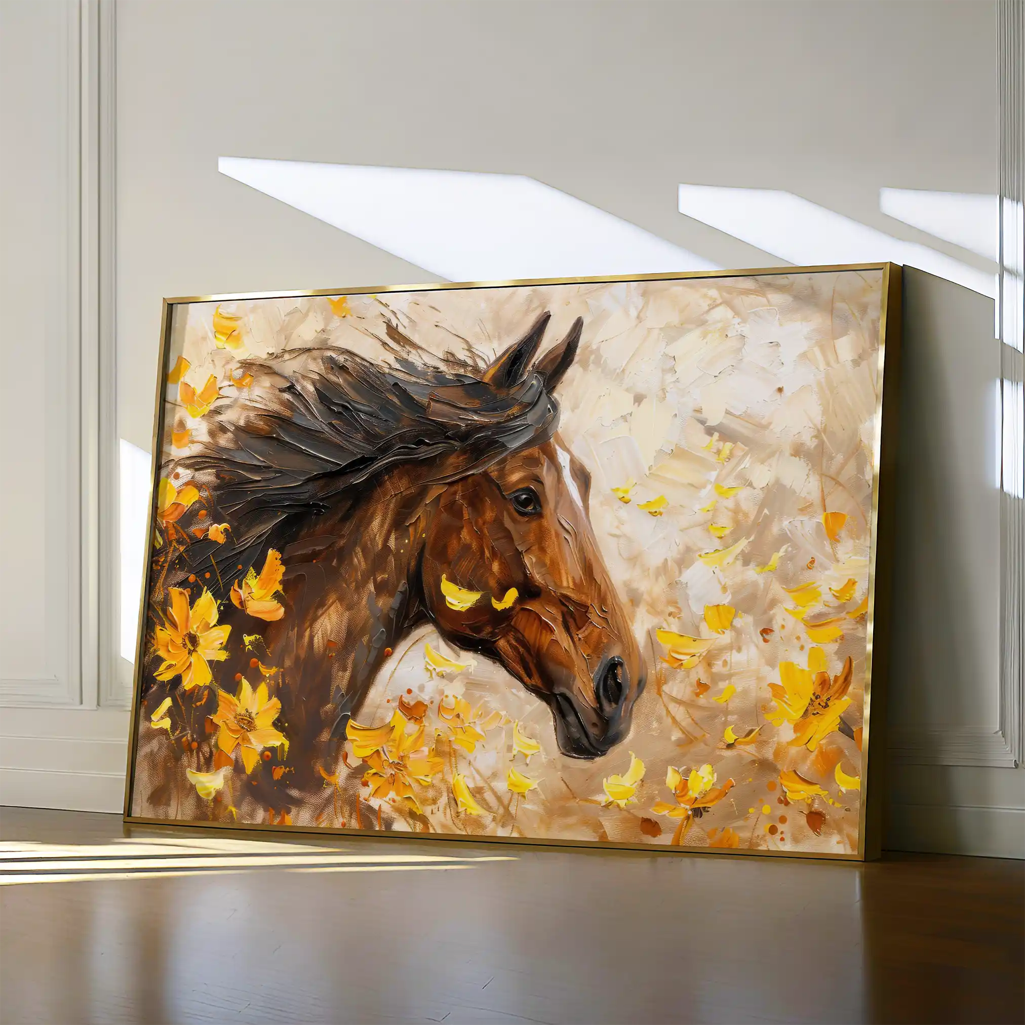 Horses 251 Canvas Art 90 x 60 cm / Stretched on hidden frame