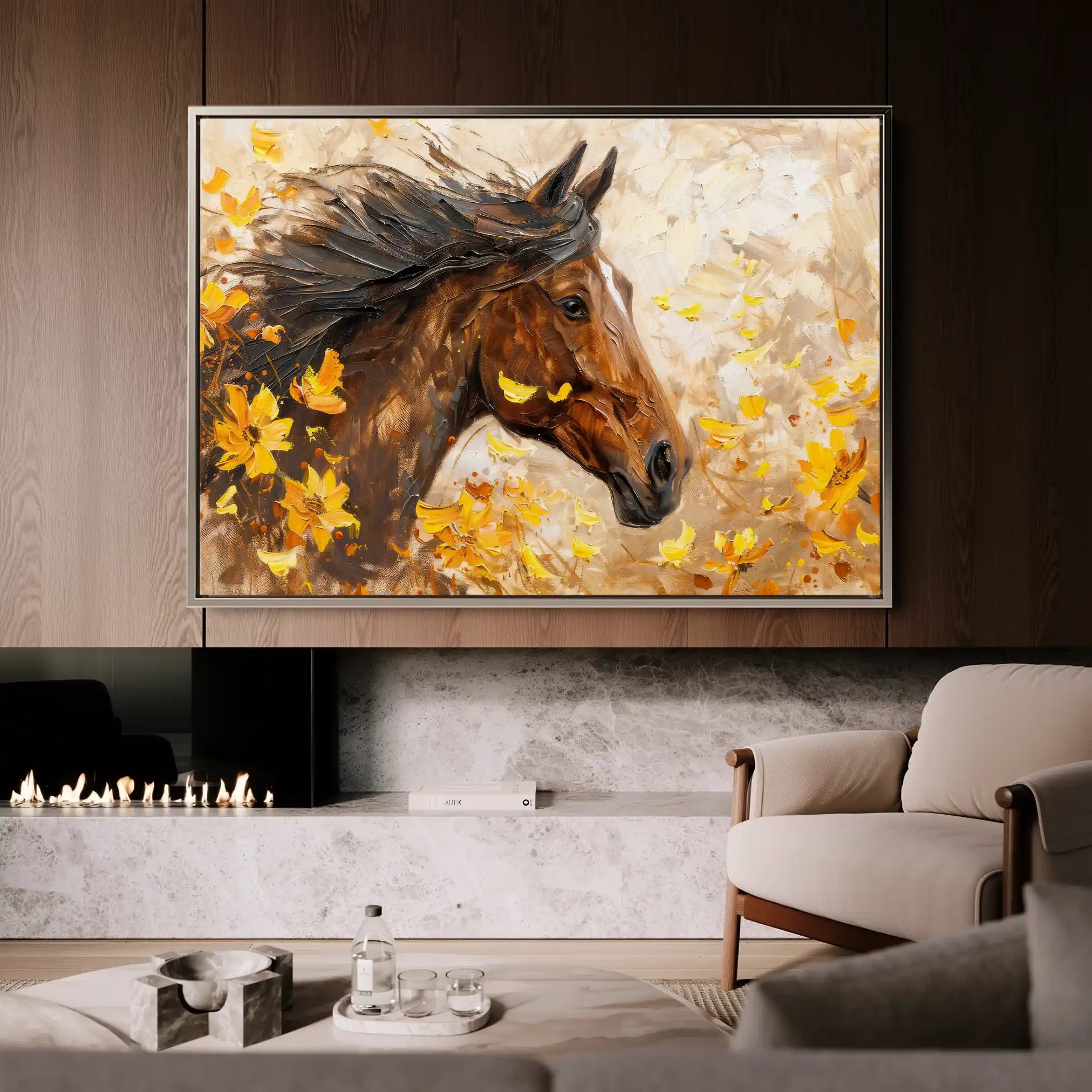 Horses 251 Canvas Art 90 x 60 cm / Stretched on hidden frame