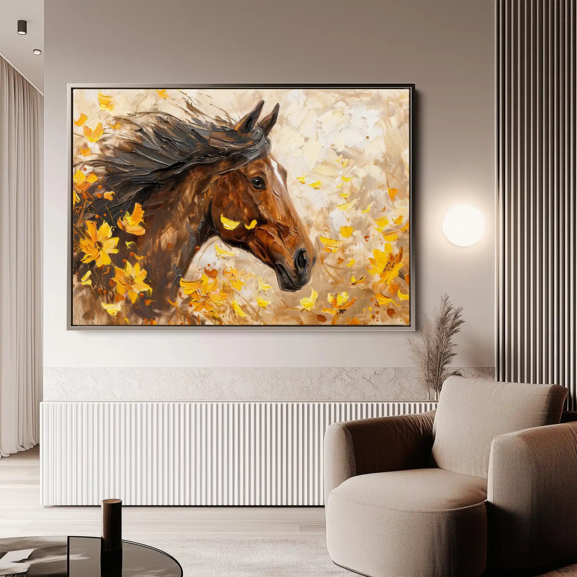 Horses 251 Canvas Art 90 x 60 cm / Stretched on hidden frame