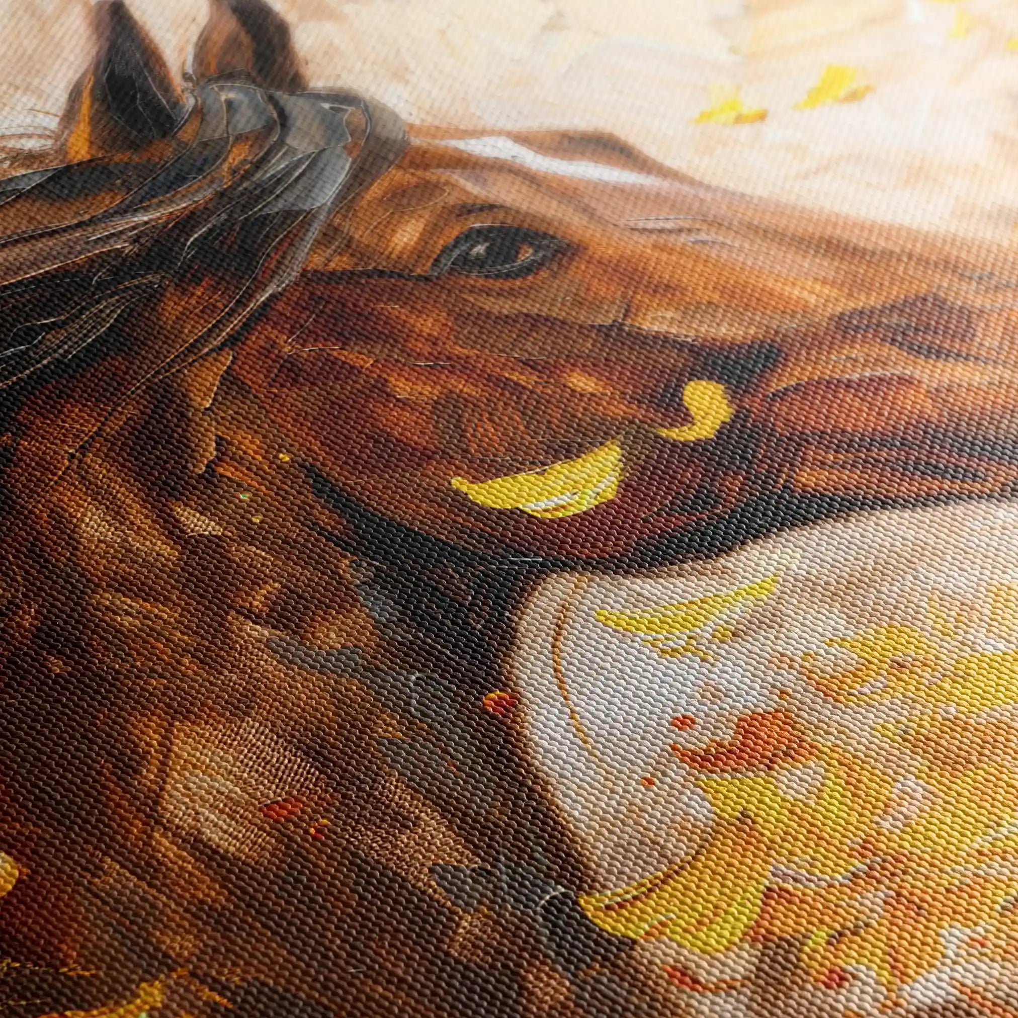 Horses 251 Canvas Art 90 x 60 cm / Stretched on hidden frame