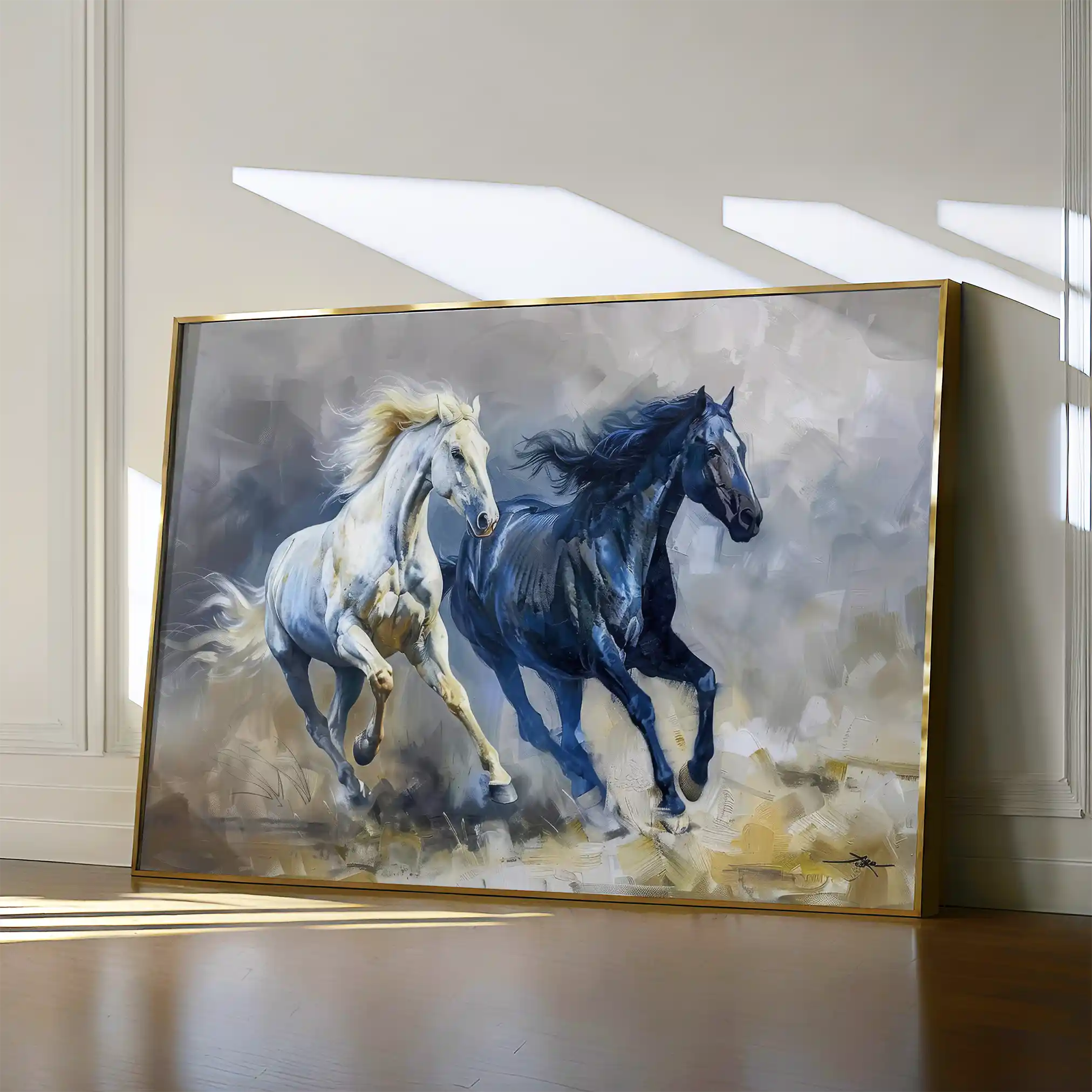 Horses 252 Canvas Art 90 x 60 cm / Stretched on hidden frame