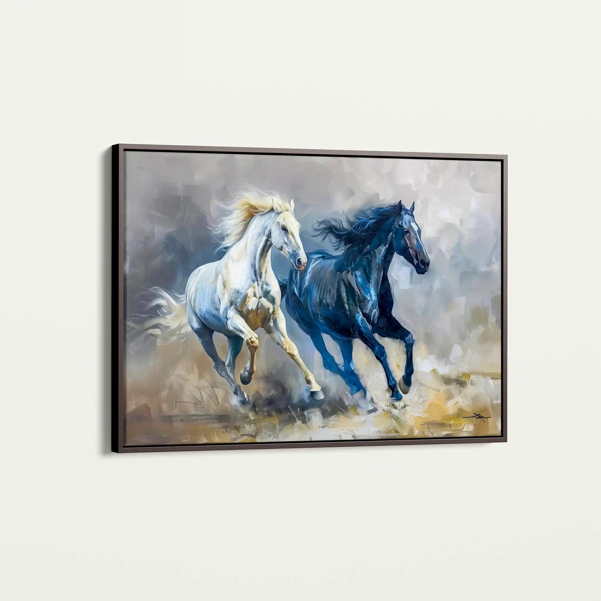 Horses 252 Canvas Art 90 x 60 cm / Stretched on hidden frame