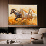 Horses 253 Canvas Art 90 x 60 cm / Stretched on hidden frame