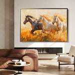 Horses 253 Canvas Art 90 x 60 cm / Stretched on hidden frame