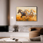 Horses 253 Canvas Art 90 x 60 cm / Stretched on hidden frame