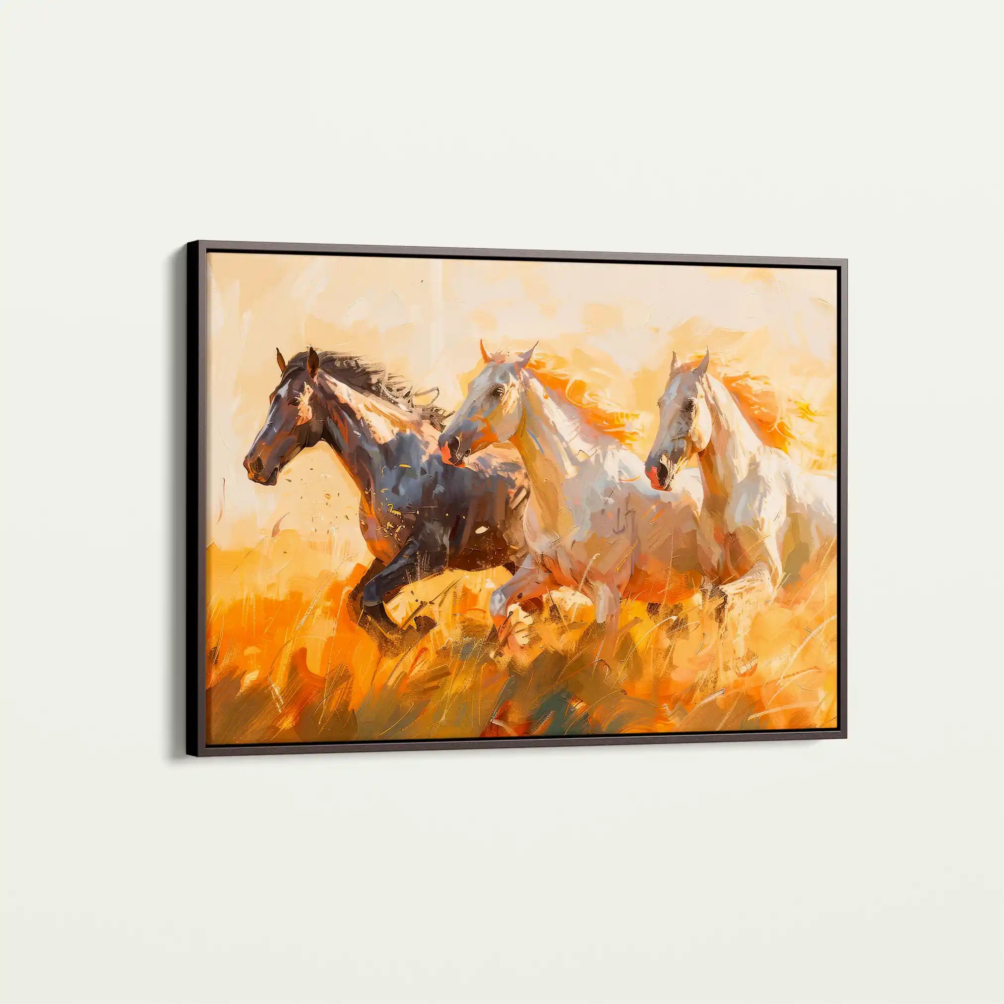 Horses 253 Canvas Art 90 x 60 cm / Stretched on hidden frame