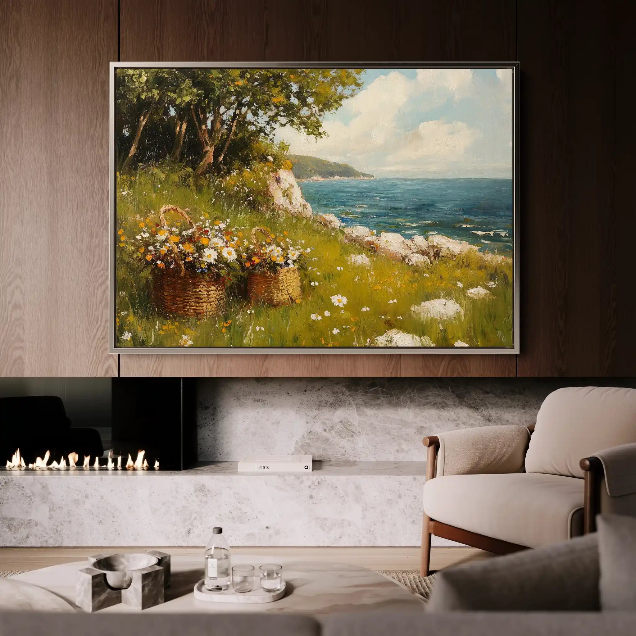 Landscape 253 Canvas Art 90 x 60 cm / Stretched on hidden frame