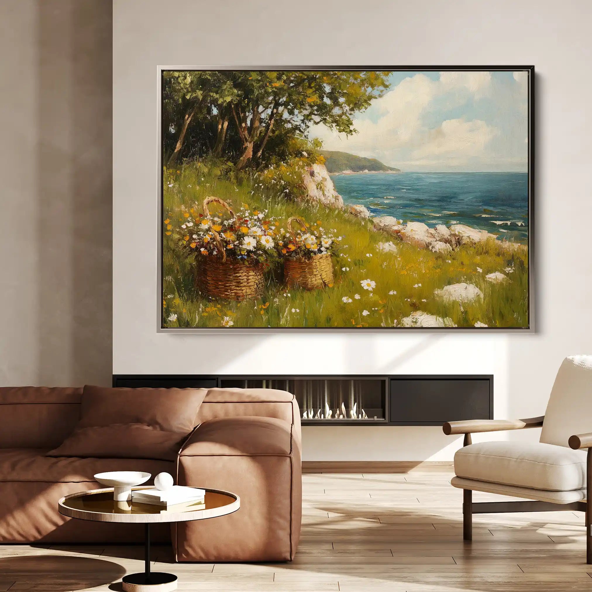 Landscape 253 Canvas Art 90 x 60 cm / Stretched on hidden frame