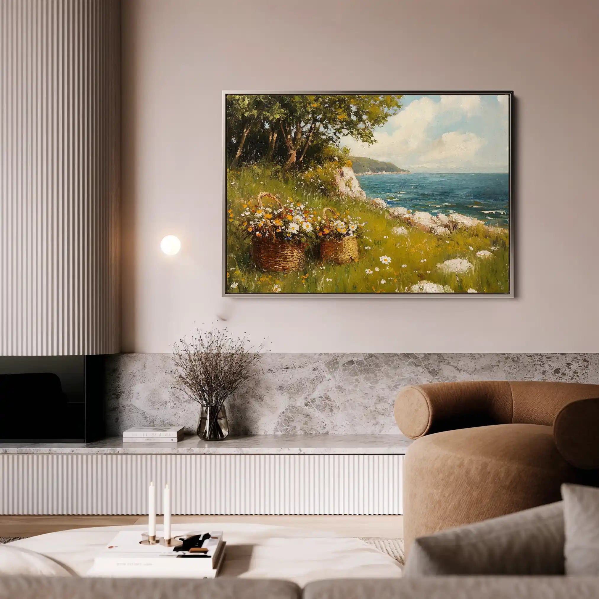 Landscape 253 Canvas Art 90 x 60 cm / Stretched on hidden frame
