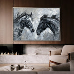 Horses 254 Canvas Art 90 x 60 cm / Stretched on hidden frame