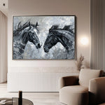 Horses 254 Canvas Art 90 x 60 cm / Stretched on hidden frame