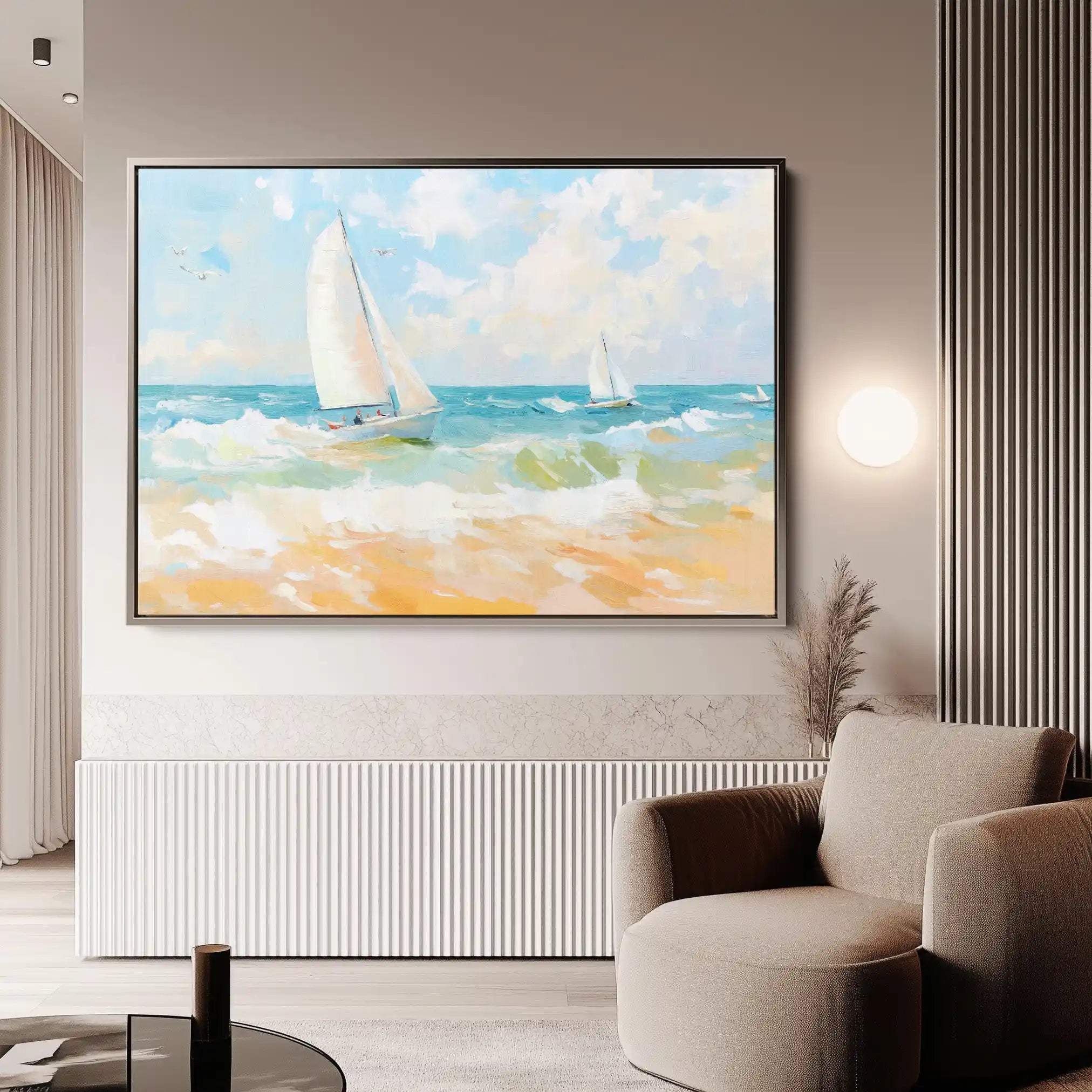 Landscape 254 Canvas Art 90 x 60 cm / Stretched on hidden frame