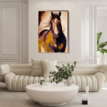 Horses 255 Canvas Art 90 x 60 cm / Stretched on hidden frame