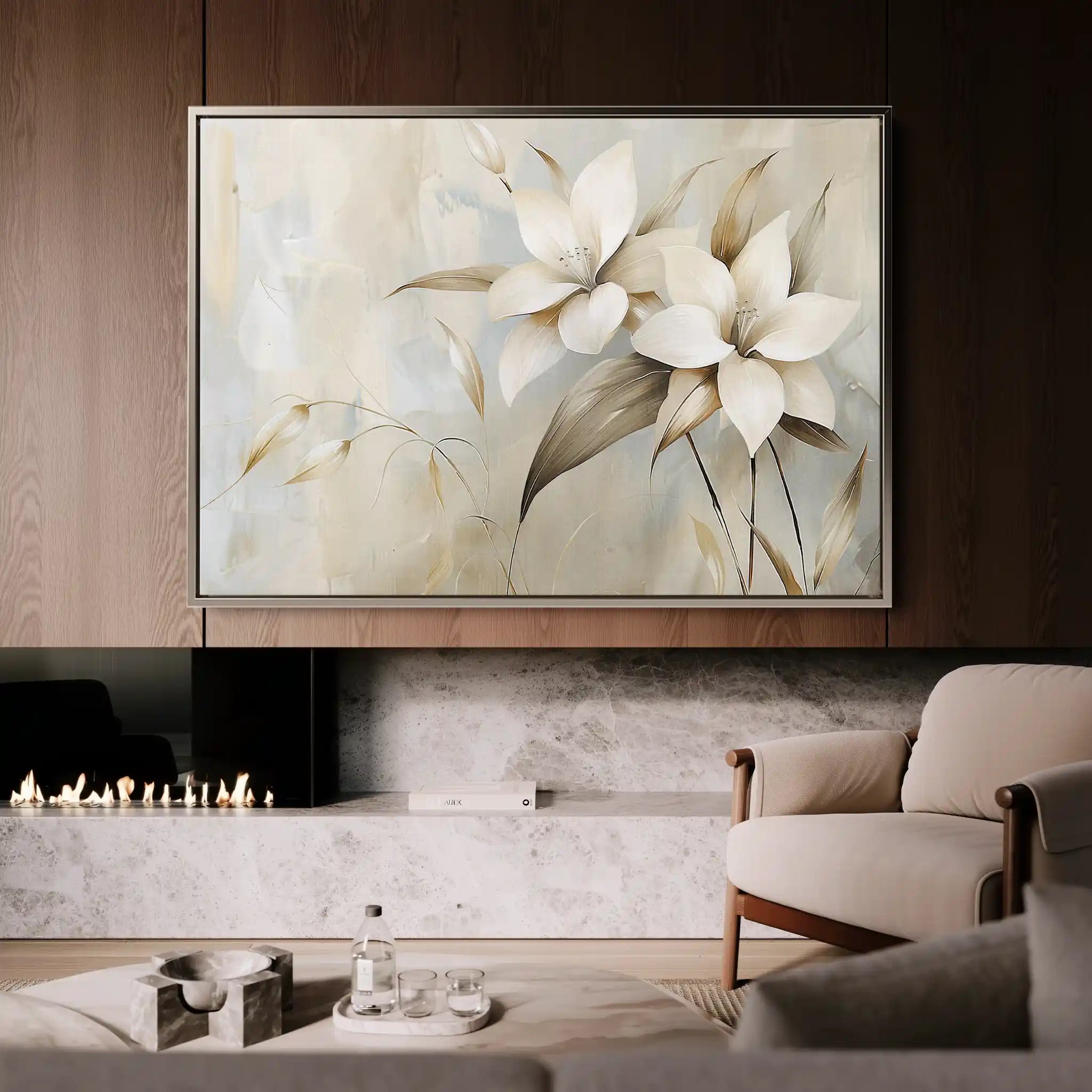 Floral Canvas Wall Art WAD256-F 90 x 60 cm / Stretched on hidden frame