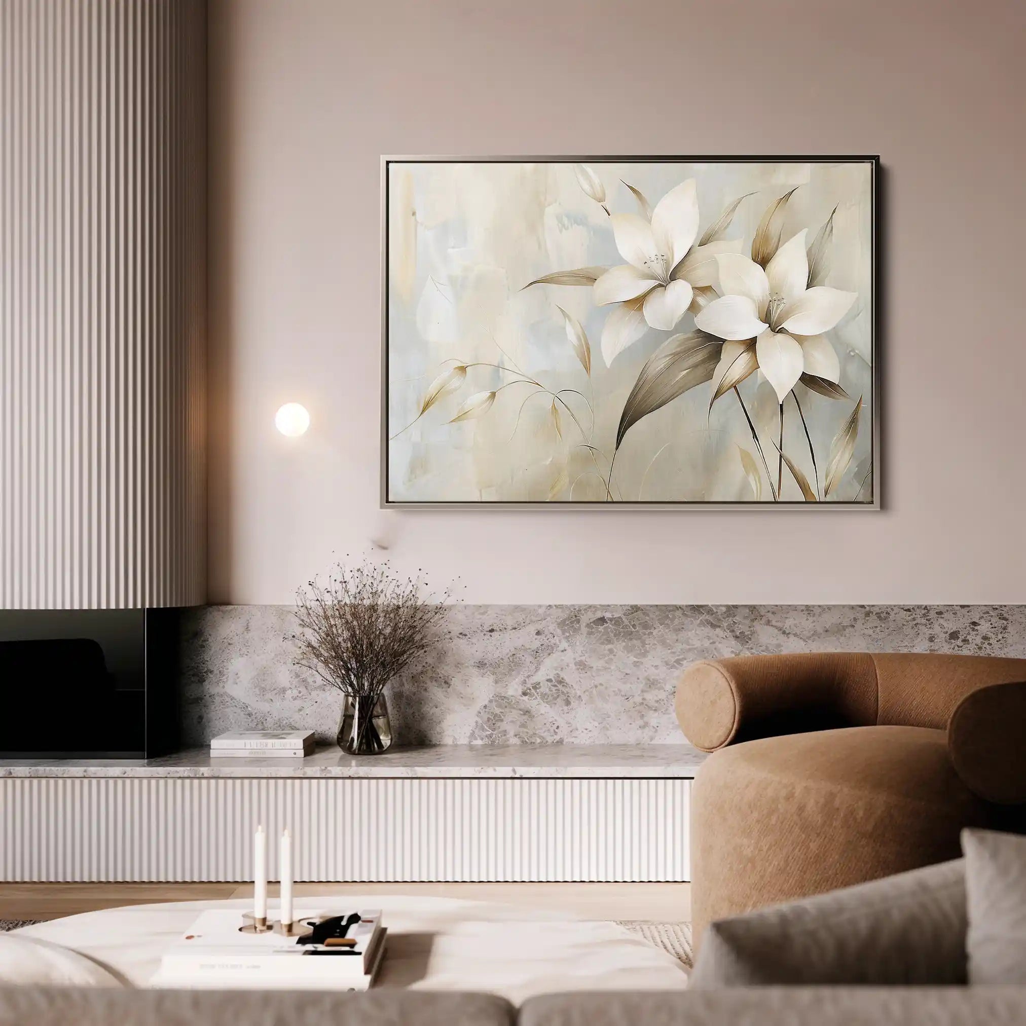 Floral Canvas Wall Art WAD256-F 90 x 60 cm / Stretched on hidden frame