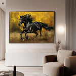 Horses 256 Canvas Art 90 x 60 cm / Stretched on hidden frame