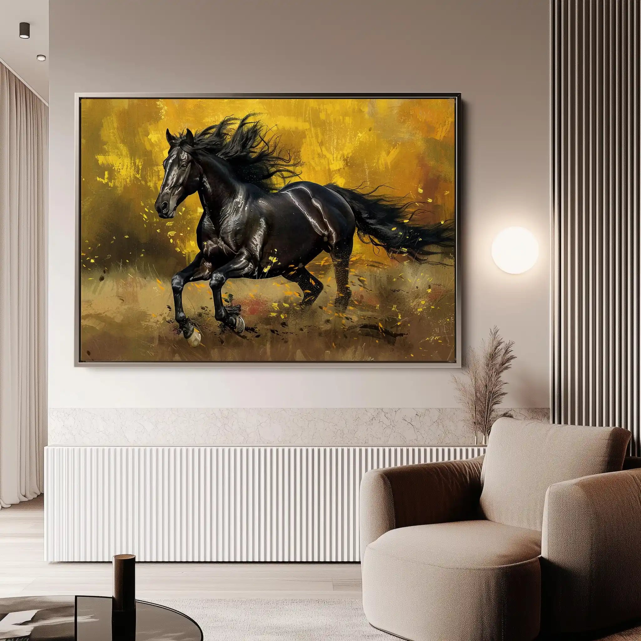 Horses 256 Canvas Art 90 x 60 cm / Stretched on hidden frame
