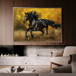 Horses 256 Canvas Art 90 x 60 cm / Stretched on hidden frame