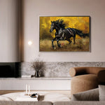 Horses 256 Canvas Art 90 x 60 cm / Stretched on hidden frame