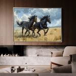 Horses 257 Canvas Art 90 x 60 cm / Stretched on hidden frame