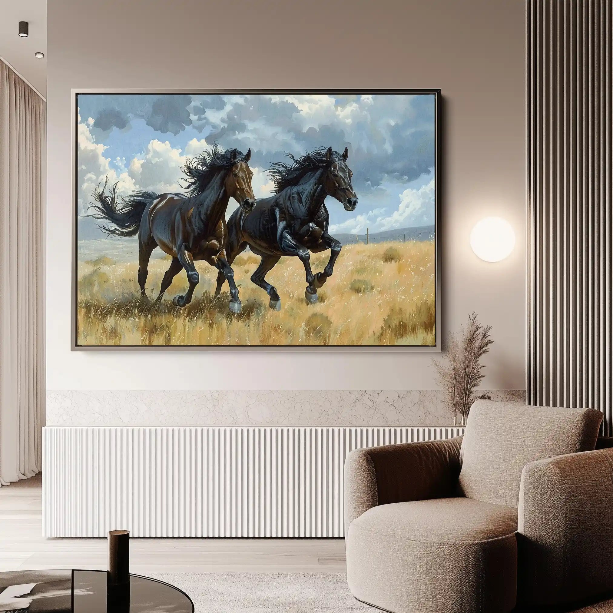 Horses 257 Canvas Art 90 x 60 cm / Stretched on hidden frame