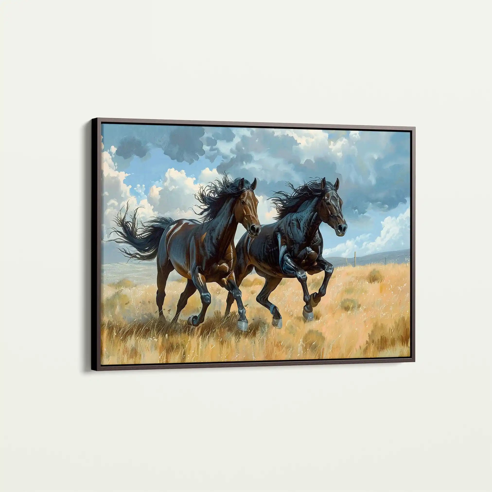 Horses 257 Canvas Art 90 x 60 cm / Stretched on hidden frame